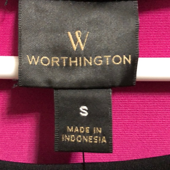 Worthington pink black blouse new with tag - Picture 2 of 5